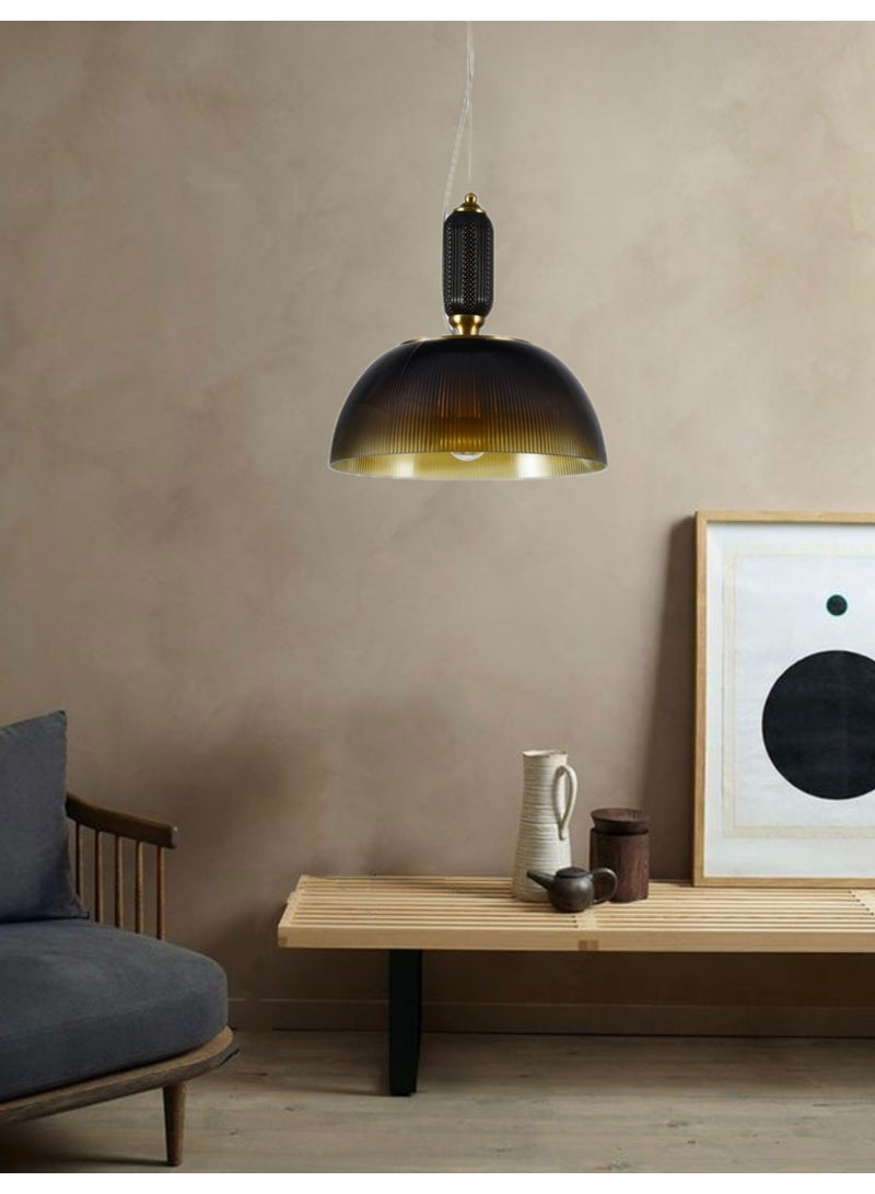  سبولكس إضاءة عصرية من SPOLUX، مصباح معلق فردي، مصباح، مصباح معلق أسود عتيق من الزجاج، لون أخضر داكن، 30 × 30 × 100 سم، مناسب لغرفة النوم والمطبخ والمقهى، ارتفاع قابل للتعديل. - Image 4